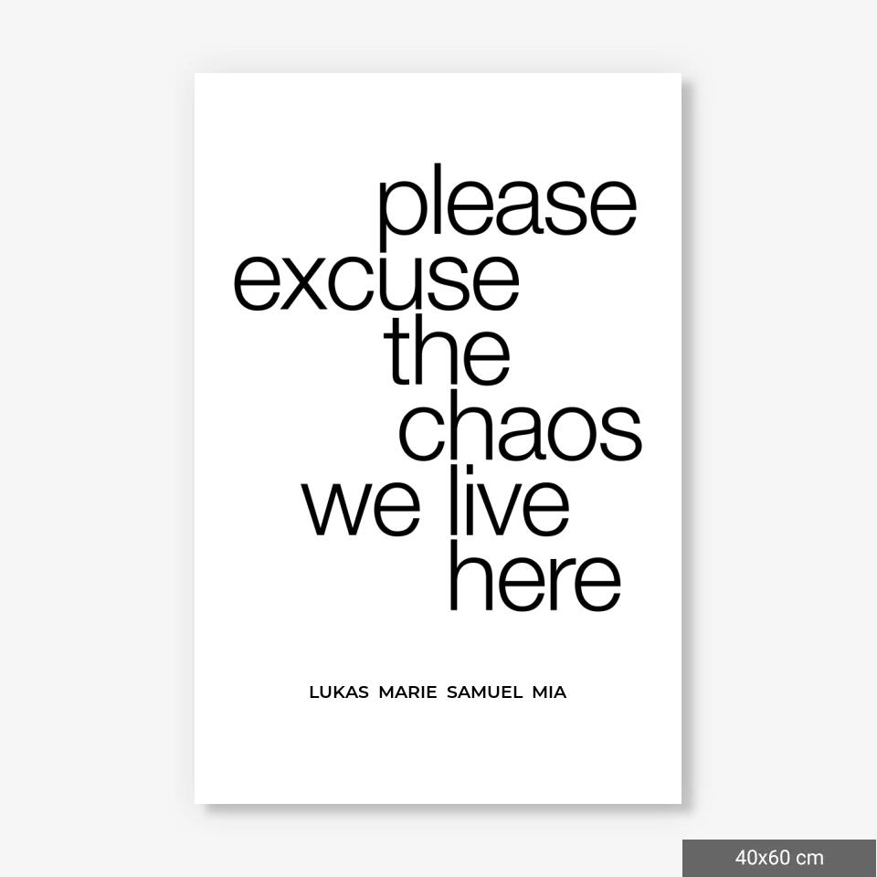 Leinwandbild "Please excuse ..."